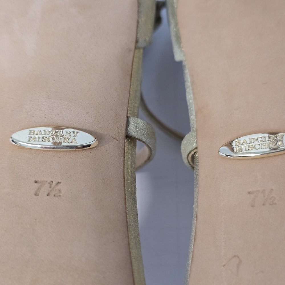 Badgley Mischka Champagne Gold Crystal Embellished Heels 7.5 - Picture 6 of 9